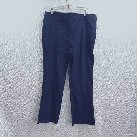 Kim Rogers Pants - Kim Rogers Pants 16 Average Boot Cut Tummy Control Medium Denim Super Stretch